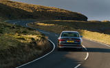 Audi A8 60 TFSIe 2020 road test review - cornering rear Audi A8 60 TFSIe 2020 road test review - cornering rear