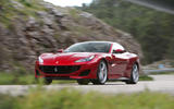 Ferrari Portofino review on the road front angle