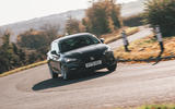 Seat Leon eHybrid 2020 road test review - cornering front
