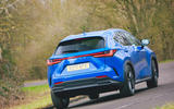 25 Lexus NX 2022 road test review cornering rear