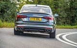 Audi S4 TDI 2019 road test review - cornering rear
