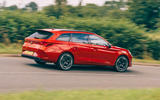 26 Cupra Leon Estate 2021 road test review on road side 26 Cupra Leon Estate 2021 road test review on road side