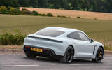 Porsche Taycan 2020 road test review - on the road rear