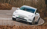 27 Tesla Model Y 2022 road test review cornering front