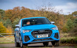 Audi RS Q3 Sportback 2020 road test review - cornering front