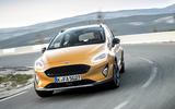 Ford Fiesta Active 2018 road test review cornering front