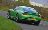 3 Bentley Continental GT Speed 2022 road test cornering rear 3 Bentley Continental GT Speed 2022 road test cornering rear
