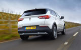 Vauxhall Grandland X Hybrid4 2020 road test review - hero rear