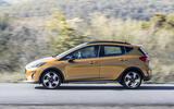 Ford Fiesta Active 2018 road test review on the road side