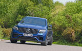 Mercedes-AMG GLC 63 S road test review cornering front