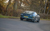 Ford Mustang Bullitt 2018 road test review - cornering rear