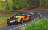 McLaren 600LT Spider 2019 road test review - cornering rear