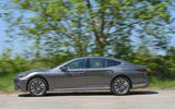 Lexus LS500h 2018 road test review side on the road