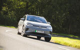 36 Volkswagen ID 4 2021 road test review cornering front 36 Volkswagen ID 4 2021 road test review cornering front