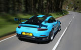 Porsche 911 GT2 RS 2018 road test review on the road rear