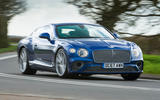 Bentley Continental GT 2018 Autocar road test review cornering left