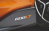 McLaren 600LT Spider 2019 road test review - side skirt badge