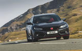 Honda Civic Type R 2019 road test review - cornering front