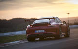 Porsche 911 GT3 RS 2018 review sunset rear