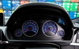 Alpina D3's blue instrument cluster