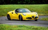 Alfa 4C Spider hard cornering