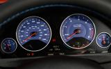Alpina D4's blue instrument cluster