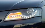 Distinctive, 'string of pearls' LED sidelights are appealing Audi A4 headlights