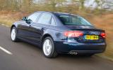 The A4 is a tidy handler and feels very stable Audi A4 rear quarter