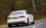 Audi A4 rear cornering