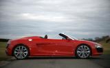 Audi R8 Spyder with roof down