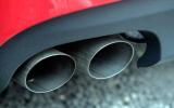 Twin pipes are discreet and emit a pleasing rumble on 3.2 V6 cars Audi TT dual-exhaust