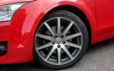 The TT's ride is firm - oversized wheels only make it harder Audi TT's alloy wheels