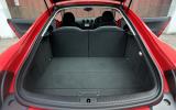 With the rear seats folded flat, the boot can be increased to 700 litres Audi TT's boot space