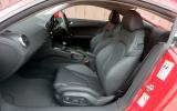 The driving position is low and pretty much impossible to fault Audi TT's front space