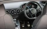 The view from the rear seats on the Audi TT