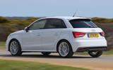 Audi A1 rear three quarter tracking Audi A1 rear three quarter tracking