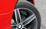 Sport spec includes 17-inch star-spoke alloys, as well as dark chrome trim bars and exhaust finisher 17in BMW 1 Series alloys