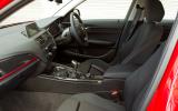 Wide range of adjustment aids a good driving position. Seats are comfortable BMW 1 Series front seats
