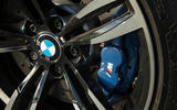 Blue BMW M2 brake calipers