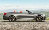 BMW M4 Convertible roof down