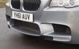 Vast air intakes feed ten individual oil and water coolers BMW M5's vast air intakes