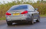 Steering has a fundemental shortage of communicative subtlety BMW M5 rear cornering