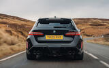 bmw m5 touring 2025 Review rear tracking 1 bmw m5 touring 2025 Review rear tracking 1