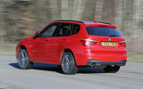 BMW X3 rear cornering