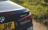 BMW M440i Cabriolet in blue   rear badge BMW M440i Cabriolet in blue   rear badge