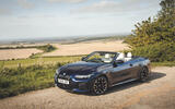 BMW M440i Cabriolet in blue   static front three quarters BMW M440i Cabriolet in blue   static front three quarters