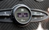 The heater controls are mounted on a centre console constructed from a single piece of carbonfibre Bugatti Veyron centre console