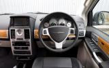 Chrysler’s interiors are gradually getting more agreeable for European tastes, but this wood still needs to go Chrysler Voyager dashboard