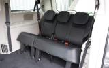 Third row can hold three, though adults will struggle  Chrysler Voyager back row seats