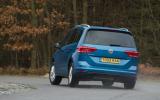 Volkswagen Touran rear hard cornering